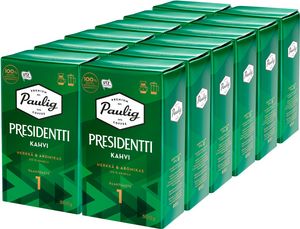 Paulig Presidentti -jauhettu kahvi, 12 x 500 g, 12-PACK tuote hintaan 76,99€ liikkeestä Verkkokauppa
