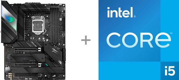 Intel Core i5-11600K -prosessori ja Asus ROG STRIX Z590-F WIFI -emolevy tuotepaketti -tarjous hintaan 519,9€
