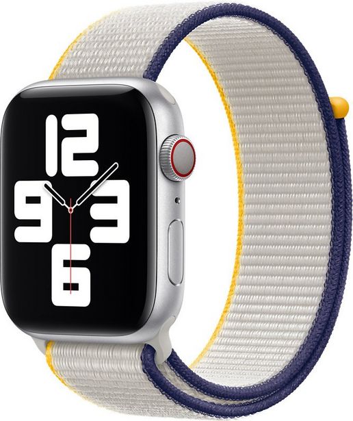 Apple Watch 44 mm meri­suolan­harmaa Sport Loop -ranneke -tarjous hintaan 48,9€