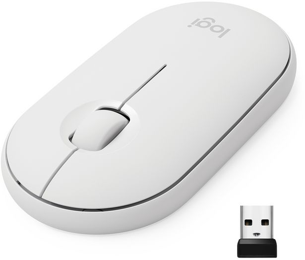 Logitech Pebble M350 -langaton hiiri, valkoinen -tarjous hintaan 29,9€