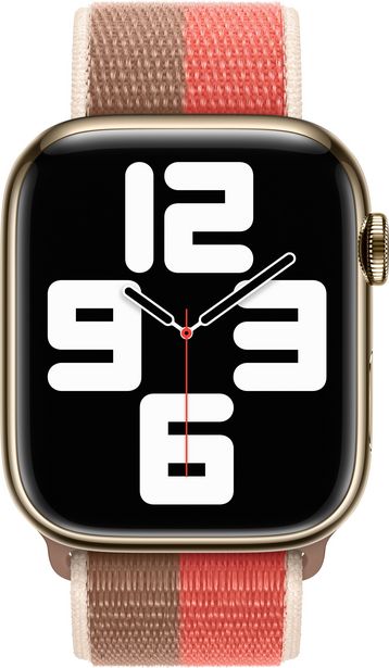 Apple Watch 45 mm ruusumantelinvärinen/saharanvärinen Sport Loop -ranneke -tarjous hintaan 48,9€