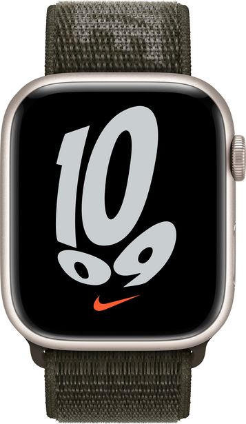 Apple Watch 45 mm Cargo Khaki Nike Sport Loop -ranneke -tarjous hintaan 48,9€