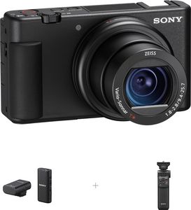 Sony ZV-1 -VLOG-kamera + kuvauskahva + langaton mikrofoni tuote hintaan 1099,9€ liikkeestä Verkkokauppa