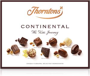 Thorntons Continental -suklaakonvehteja, 264 g tuote hintaan 2,6€ liikkeestä Verkkokauppa