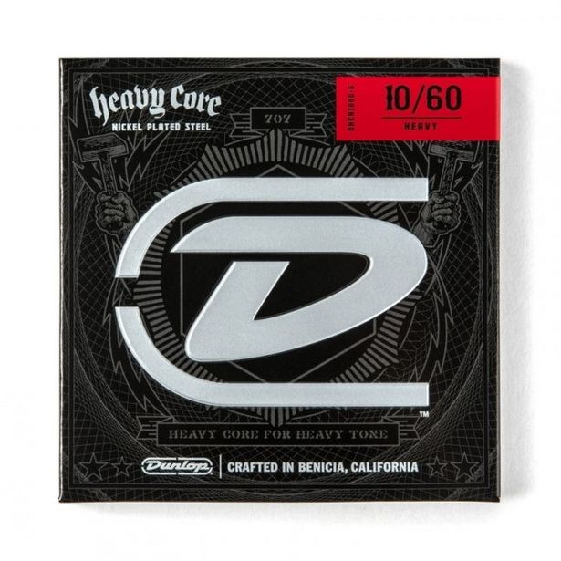 Dunlop Heavy Core 10-60 -sähkökitaran kielet -tarjous hintaan 8,9€