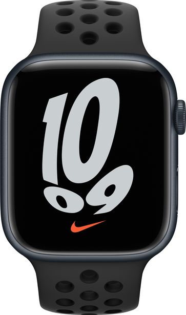 Apple Watch 45 mm antrasiitti/musta Nike Sport -ranneke -tarjous hintaan 48,9€