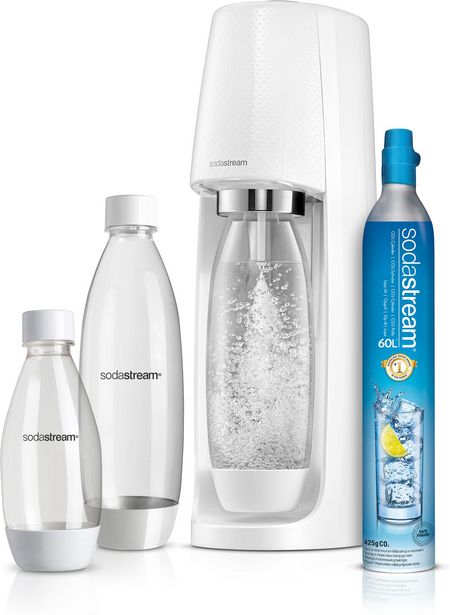 SodaStream Spirit White Megapack-hiilihapotuslaite -tarjous hintaan 69,9€