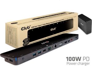 Club 3D USB Type-C Triple Display 100W -telakointiasema tuote hintaan 230,99€ liikkeestä Verkkokauppa