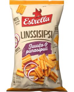 Estrella Linssisipsi Juusto & Punasipuli 100g tuote hintaan 1,72€ liikkeestä Kärkkäinen