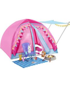 Barbie Camping Tent + 2 Dolls Teltta Ja 2 Nukkea tuote hintaan 84,9€ liikkeestä Kärkkäinen