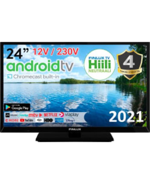 Finlux 24-faf-9520-12  24" Android Smart Tv 12v Tuella -tarjous hintaan 249€