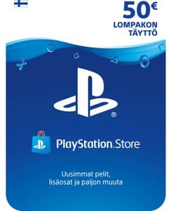 Sony Playstation Network 50 Euron Kortti tuote hintaan 50€ liikkeestä Kärkkäinen