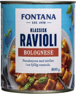 Fontana Bolognaisekastikkeessa 800g Ravioli tuote hintaan 4,75€ liikkeestä Kärkkäinen