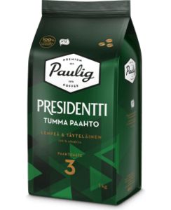 Paulig Presidentti Tumma Paahto 1kg Kahvipapu tuote hintaan 13,5€ liikkeestä Kärkkäinen