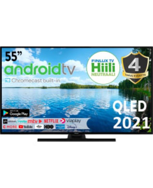 Finlux 55-fqf-1060 55" 4k Qled Android Smart Led Tv -tarjous hintaan 599€