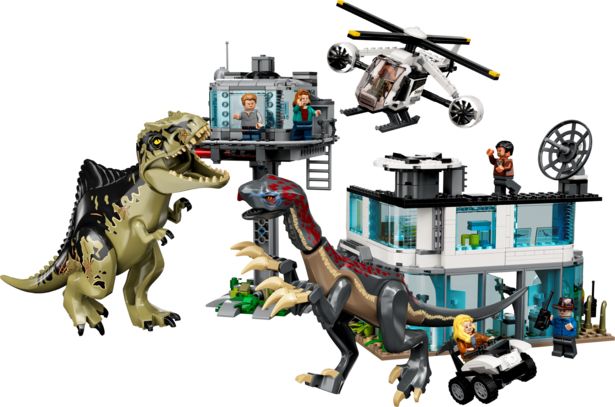 Giganotosauruksen ja Therizinosauruksen hyökkäys tuote hintaan 159,95€ liikkeestä Lego