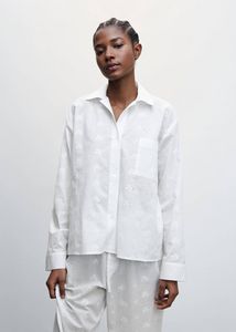 Pyjama shirt with openwork details tuote hintaan 29,99€ liikkeestä Mango