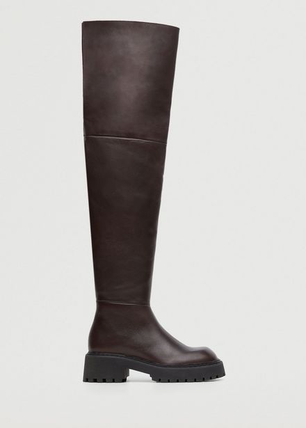 Leather boots with track sole tuote hintaan 99,99€ liikkeestä Mango