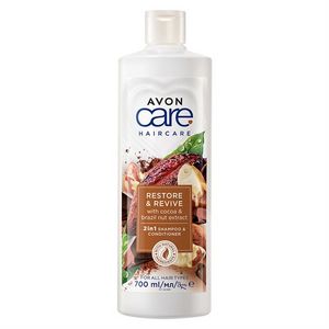 Avon Care Restore & Revive -shampoo-hoitoaine kaakaolla ja parapähkinäuutteella 700 ml tuote hintaan 6,95€ liikkeestä AVON
