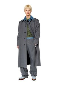 Longline wool jacket with denim collar tuote hintaan 695€ liikkeestä Diesel