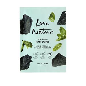 Love Nature Purifying Charcoal & Organic Peppermint -hiuspohjan kuorinta tuote hintaan 4,5€ liikkeestä Oriflame
