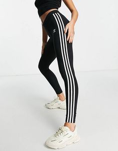 Adidas Originals 3 stripe legging  in black tuote hintaan 25€ liikkeestä Asos