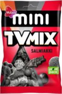 Mini TV Mix Salmiakki makeissekoitus 110g tuote hintaan 1€ liikkeestä HalpaHalli